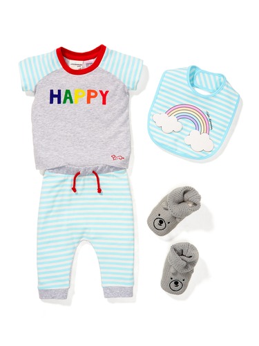 Baby Happy Rainbow Pj Set
