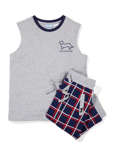 Boys Windowpane Pj Set