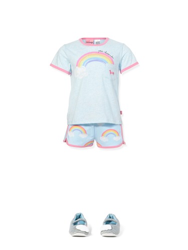 Jnr Girls Rainbow Pj Set