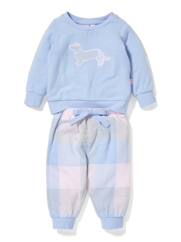 Baby Girls Tartan Flannelette Pj Set