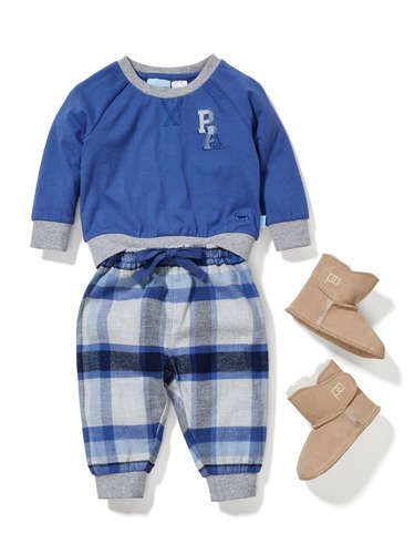 Baby Boys Tartan Flannelette Pj Set