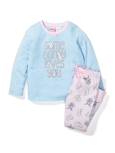 Girls Some Bunny Pj Set