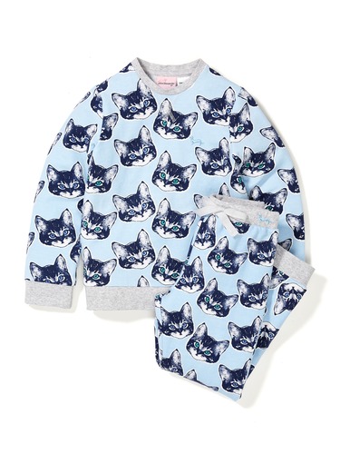Girls Crazy Cat Pj Set