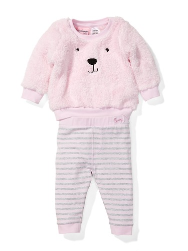 Baby Girls Bear Stripe Pj Set
