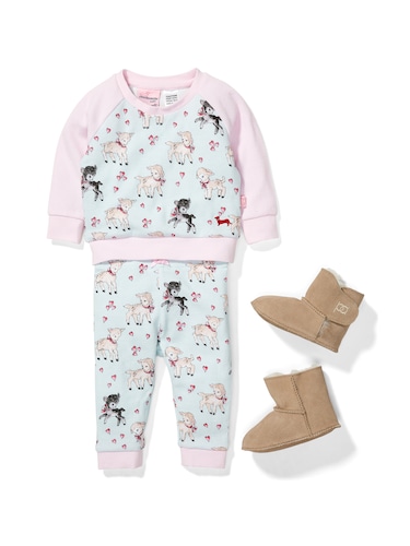 Baby Girls Lamb Knit Pj Set