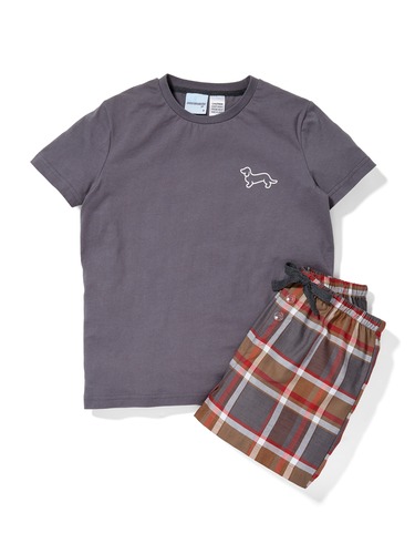 Boys Tartan Short Pj Set