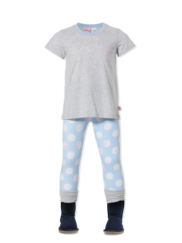 Jnr Girls Short Sleeve Penny Spot Pj Set