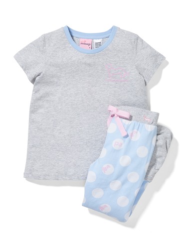 Jnr Girls Short Sleeve Penny Spot Pj Set