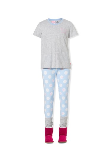 Girls Short Sleeve Penny Spot Pj Set