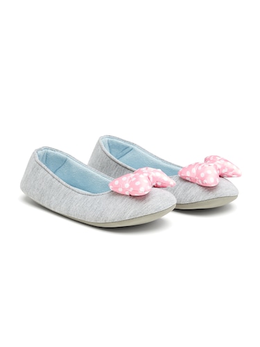 Girls Spot Bow Slipper