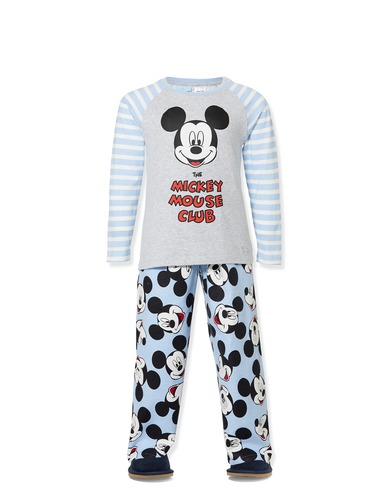 Jnr Boys Mickey Mouse Club Flannelette Pj Set