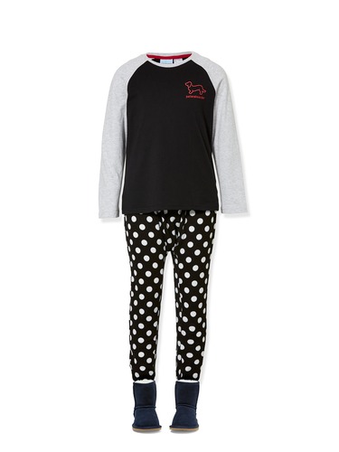 Boys Spotty Waffle Pj Set