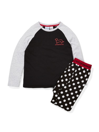Boys Spotty Waffle Pj Set