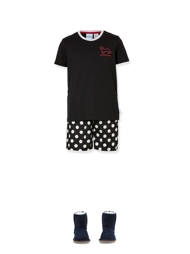 Boys Spotty Shorts Pj Set