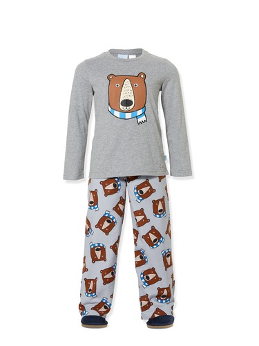 Jnr Boys Scarf Bear Pj Set