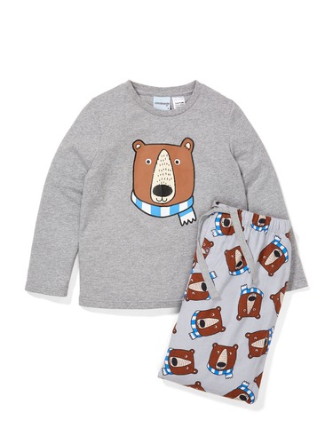 Jnr Boys Scarf Bear Pj Set