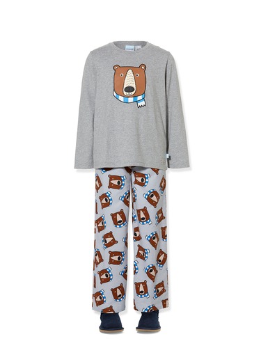 Boys Scarf Bear Pj Set