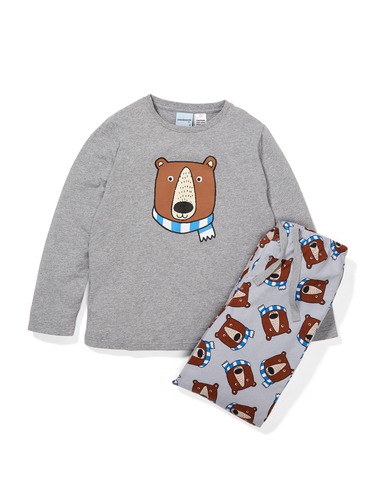 Boys Scarf Bear Pj Set