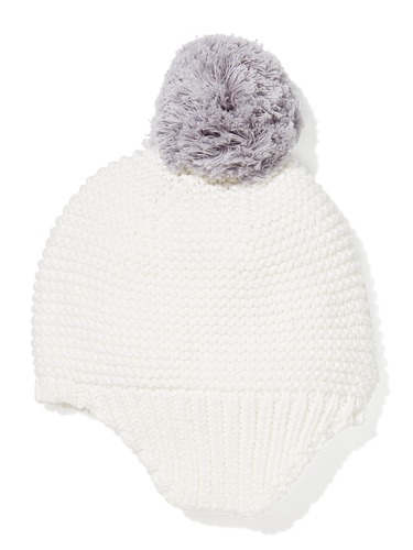 Baby Grey Pom Pom Beanie
