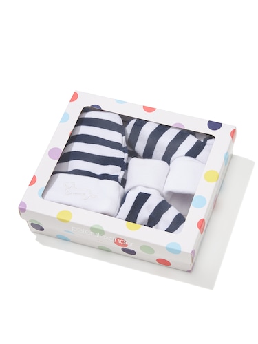 Baby Stripe Beanie & Booties Gift Pack