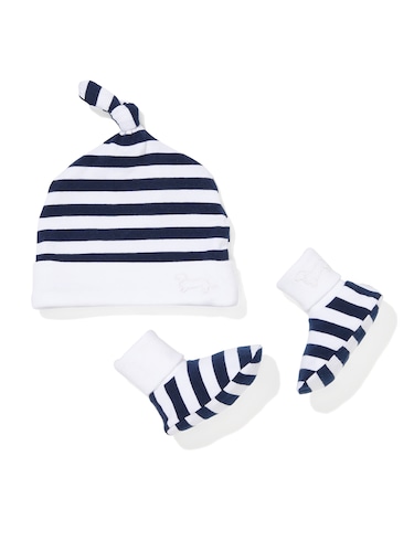 Baby Stripe Beanie & Booties Gift Pack