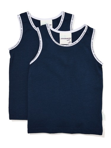 Baby Navy Singlet 2 Pack