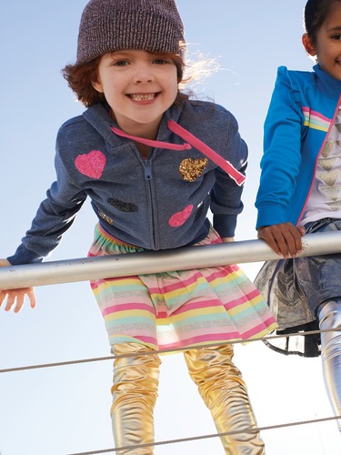 P.A. Play Jnr Girls Sequin Heart Hoodie