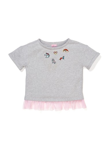P.A. Play Jnr Girls Pony Badge Sweater Tee