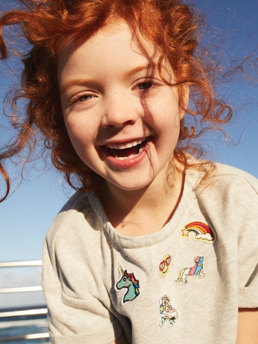P.A. Play Jnr Girls Pony Badge Sweater Tee