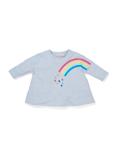 P.A. Play Jnr Girls Rainbow Pom Pom Top