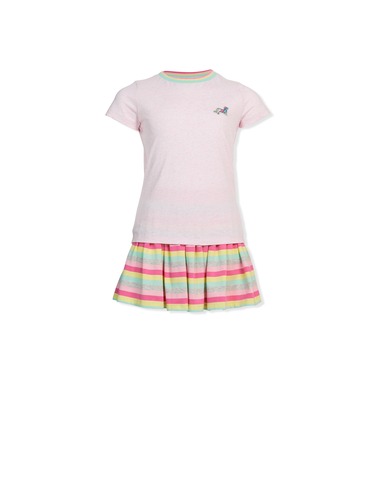 P.A. Play Jnr Girls Rainbow Trim Tee
