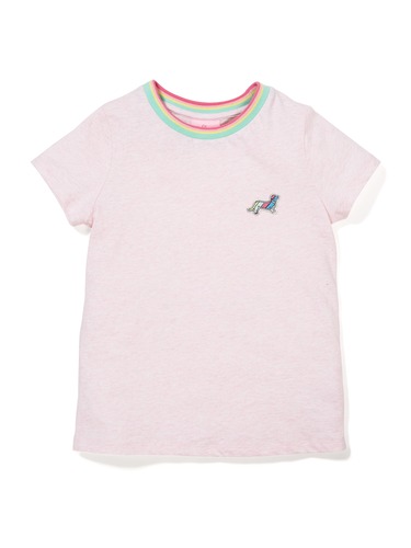 P.A. Play Jnr Girls Rainbow Trim Tee