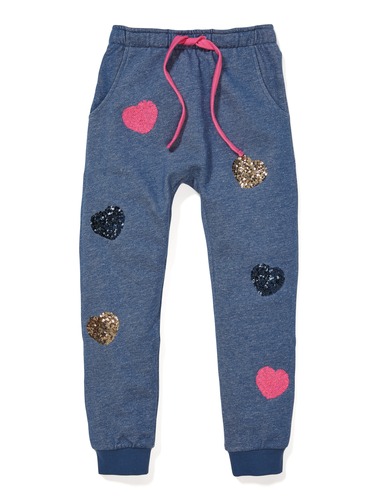 P.A. Play Jnr Girls Sequin Heart Pant