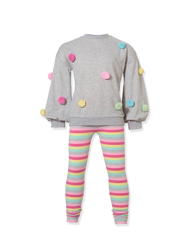 P.A. Play Jnr Girls Rainbow Stripe Legging
