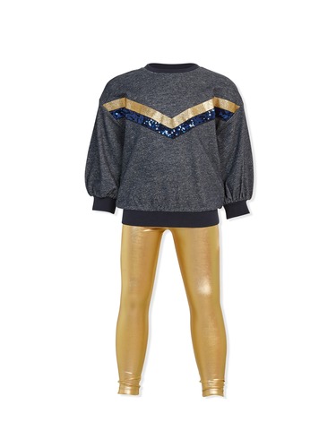 P.A. Play Jnr Girls Sparkle Trim Sweater