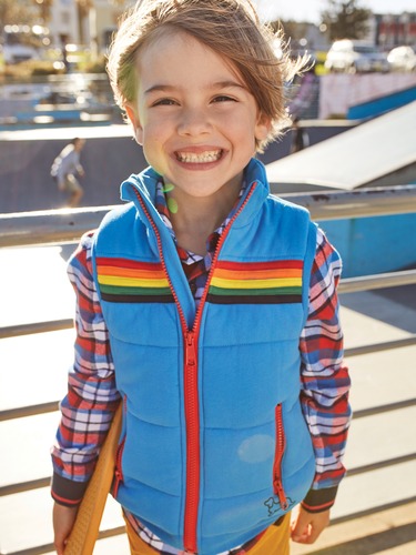 P.A. Play Jnr Boys Rainbow Stripe Vest