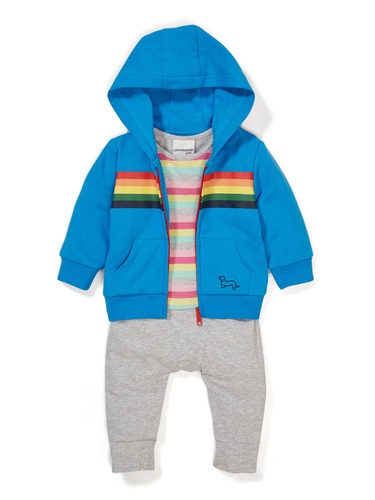 P.A. Play Baby Rainbow Stripe Onesie