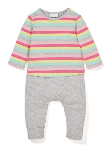P.A. Play Baby Rainbow Stripe Onesie