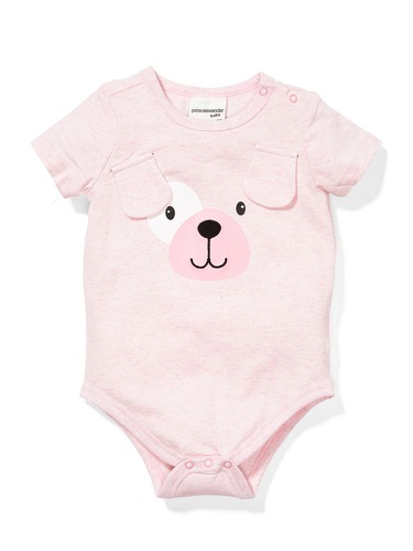 P.A. Play Baby Pink Puppy Bodysuit