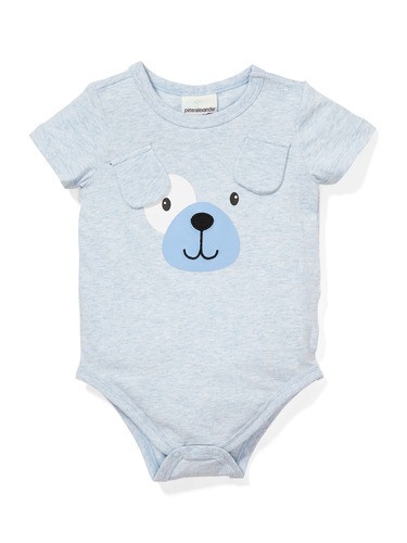 P.A. Play Baby Blue Puppy Bodysuit