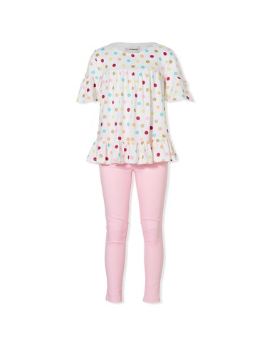 P.A. Play Girls Spotty Frill Top