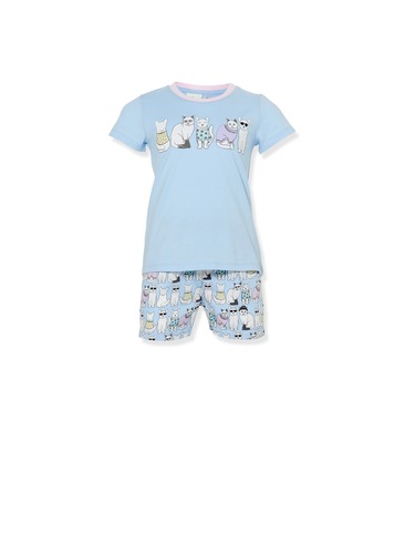 Jnr Girls Cool Cats Pj Set