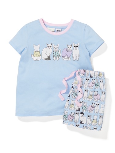 Girls Cool Cats Pj Set