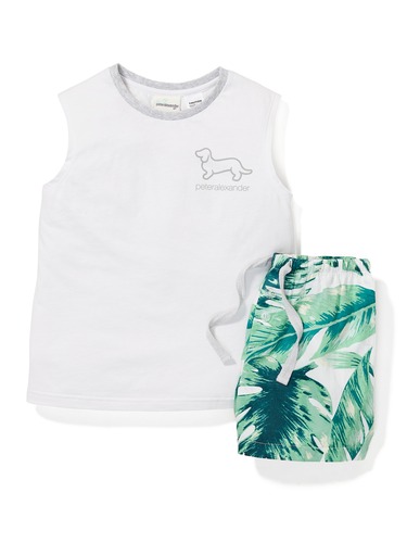 Jnr Boys Palm Leaf Pj Set