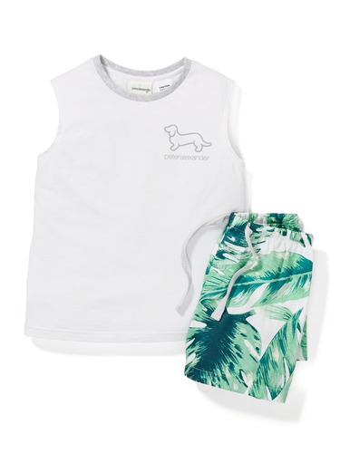 Boys Palm Leaf Pj Set
