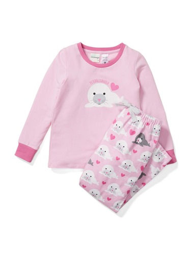Jnr Girls Cute Seal Flannelette Pj Set