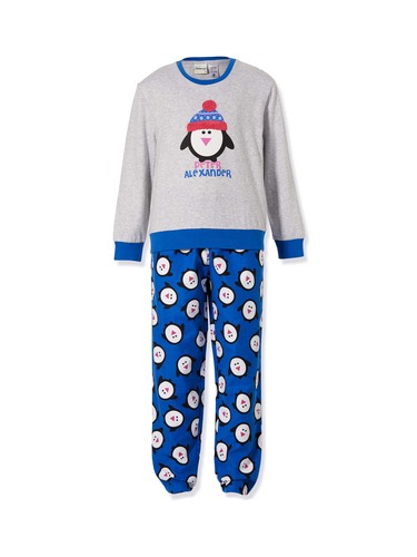 Girls Penguin Flannelette Pj Set