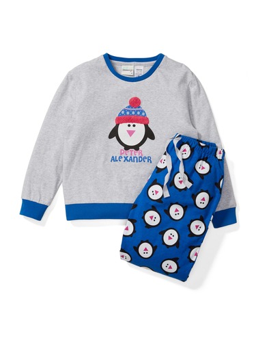 Girls Penguin Flannelette Pj Set