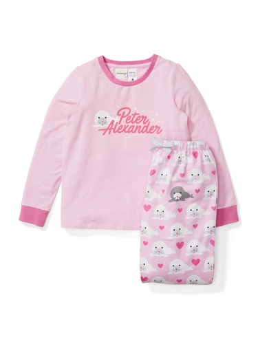 Girls Cute Seal Flannelette Pj Set
