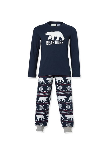 Jnr Boys Polar Bear Flannelette Pj Set